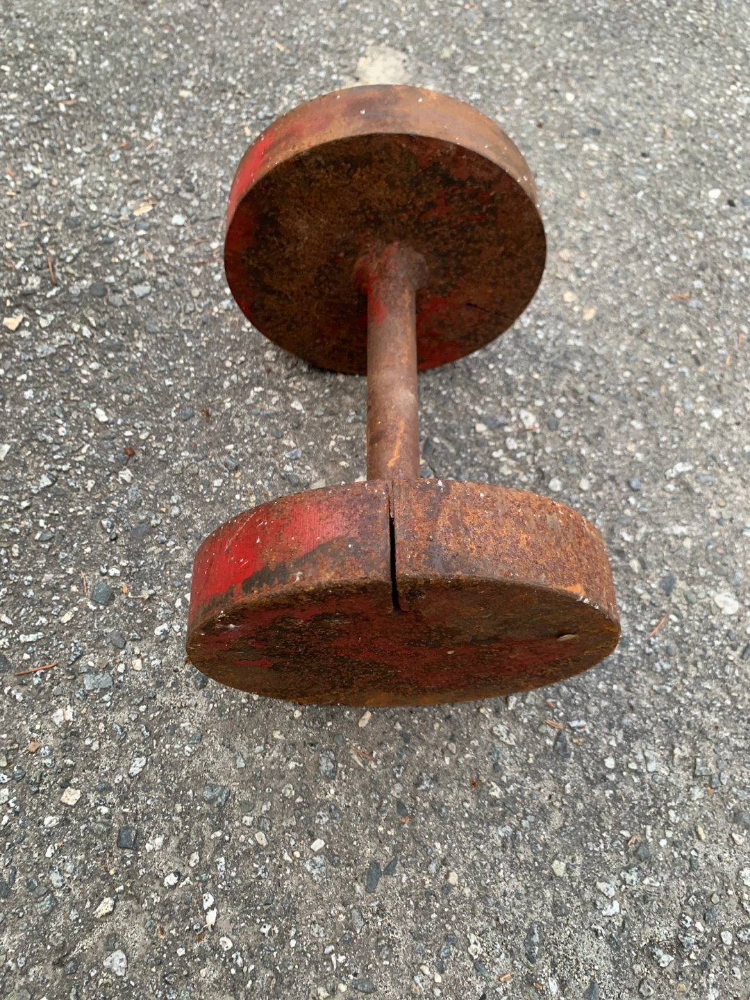 Vintage 40lb Red Dumbbell - photo 3