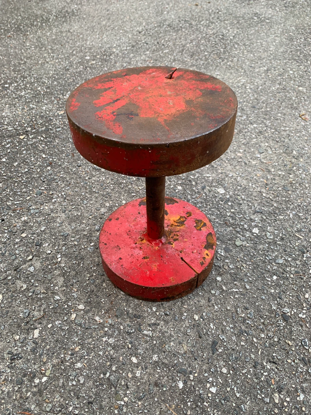Vintage 40lb Red Dumbbell - photo 2