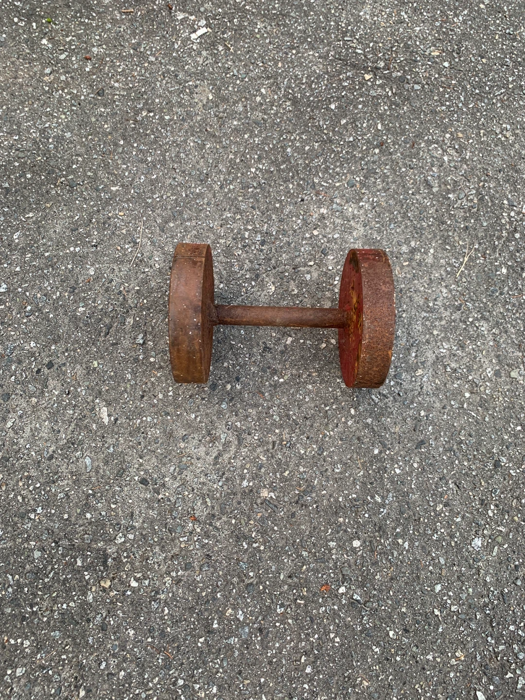 Vintage 40lb Red Dumbbell