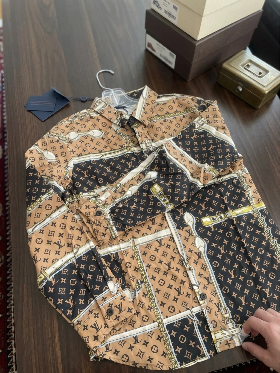 Louis Vuitton Paris Men's Button-Up Shirt