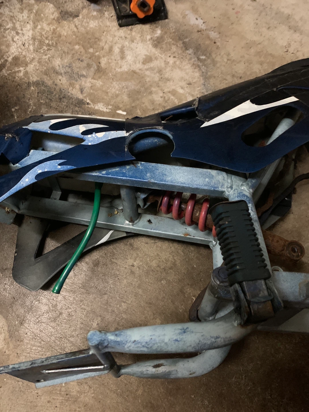 Green Motorcycle Frame and Parts - photo 4