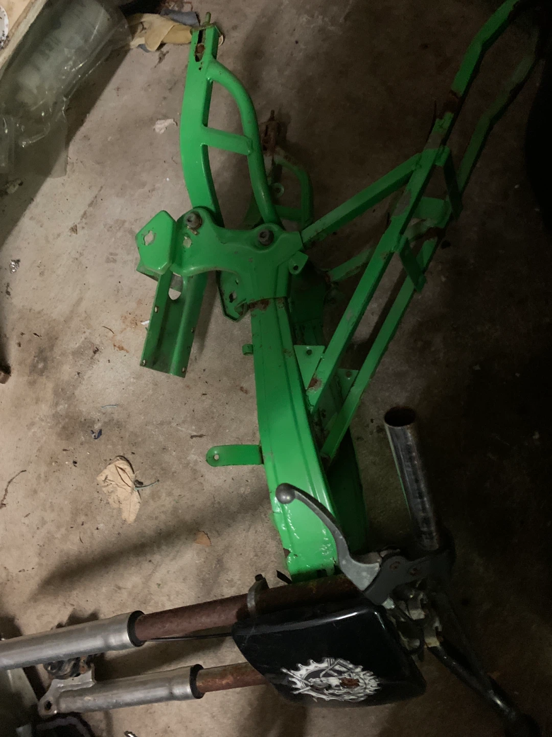 Green Motorcycle Frame and Parts - photo 2