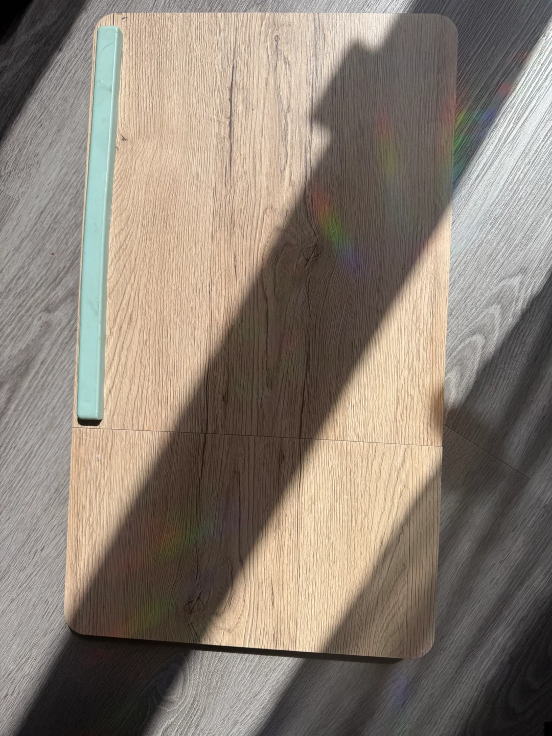 Wooden Lap Desk with Teal Accents