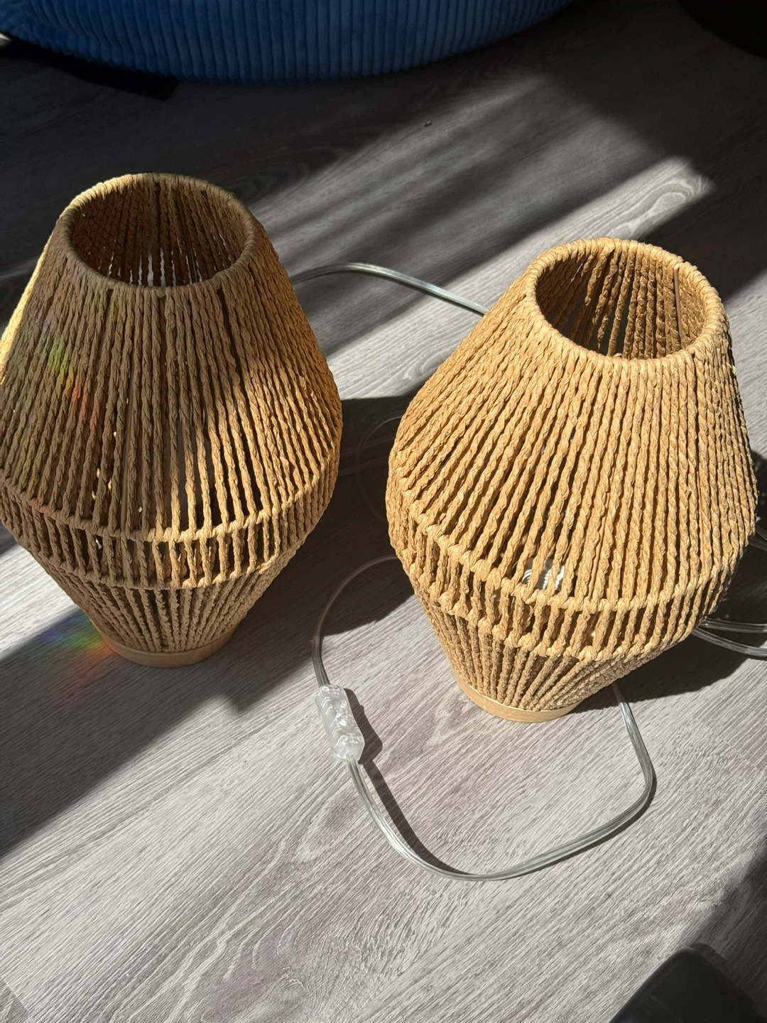 Woven Table Lamps Set