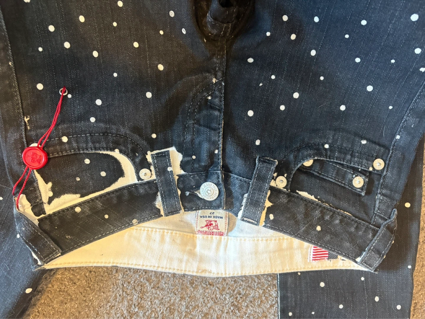 True Religion Polka Dot Jeans Size 27 - photo 2