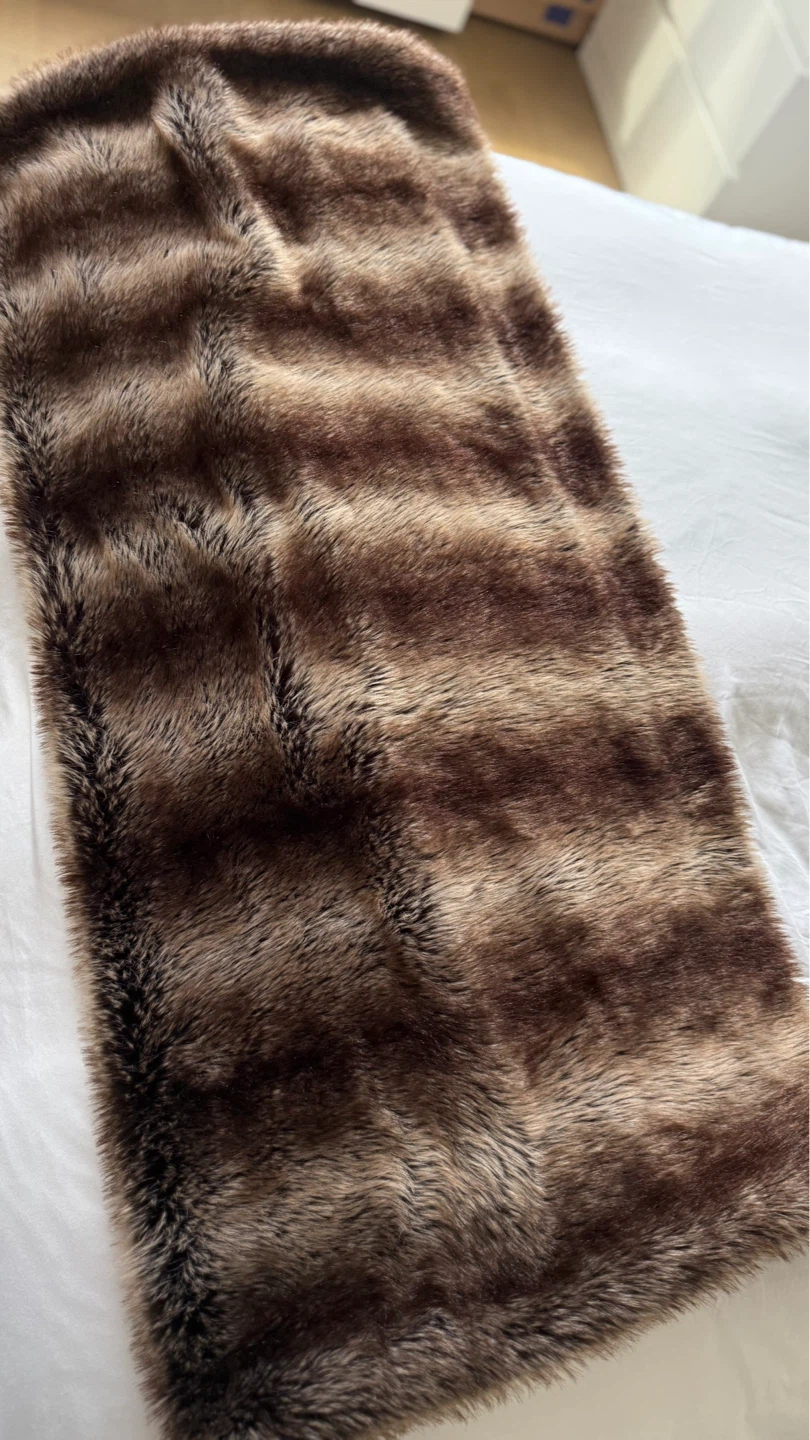 Faux Fur Throw Blanket - Brown - photo 2