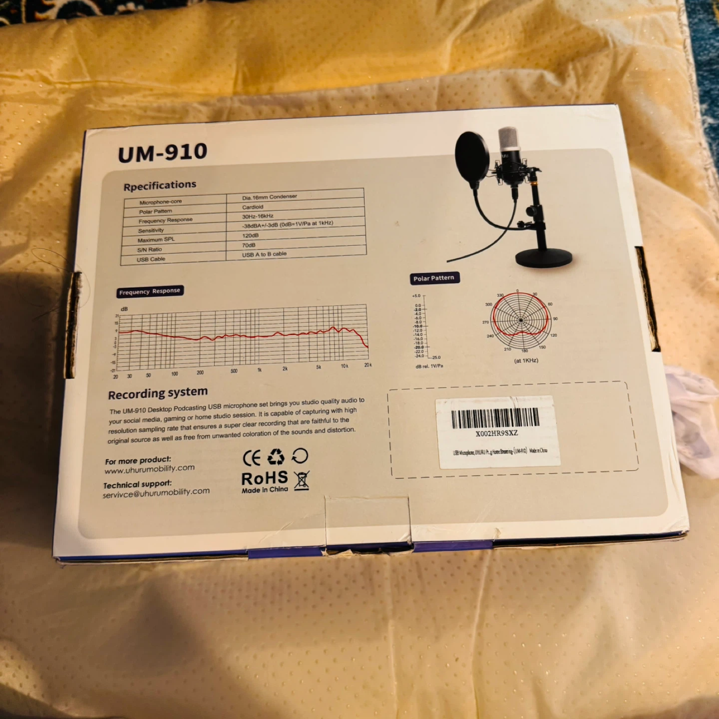 THRU UM-910 Desktop USB Condenser Microphone Set - photo 3