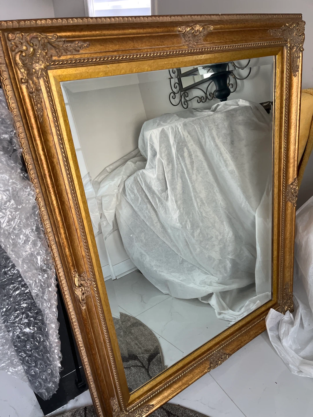 Ornate Gold Framed Wall Mirror
