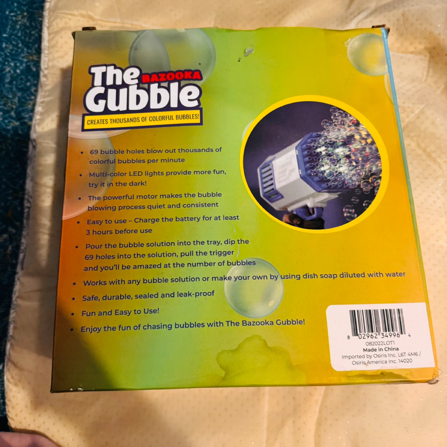 The Bazooka Gubble Bubble Gun with LED Lights - photo 4
