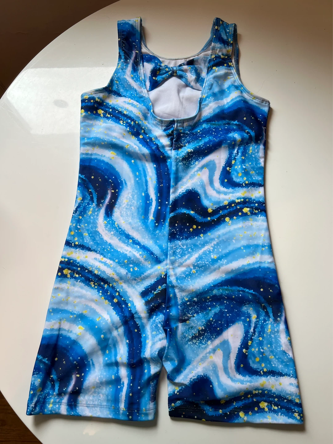 New- Girls' Gymnastics Leotard Blue Swirl - photo 2