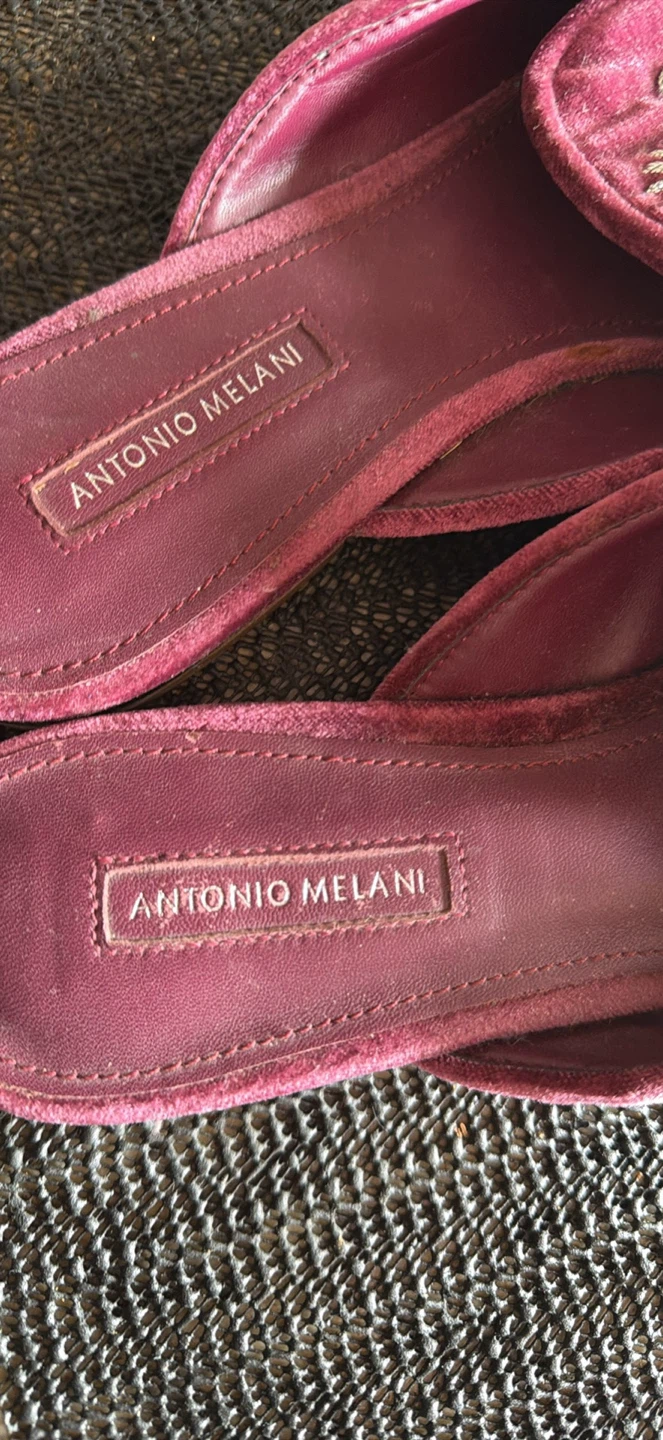 Antonio Melani Velvet Embellished Mules - photo 2