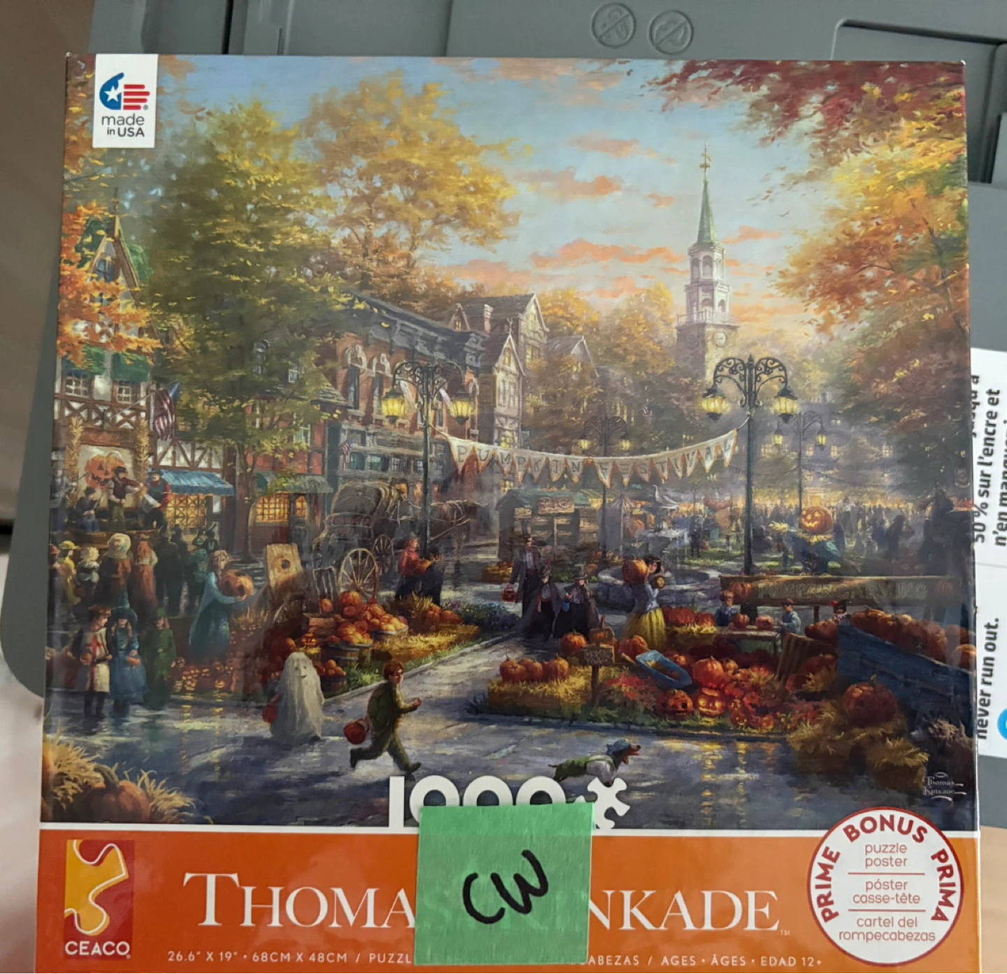 1000 piece Thomas Kinkade jigsaw puzzle “The Pumpkin Festival”