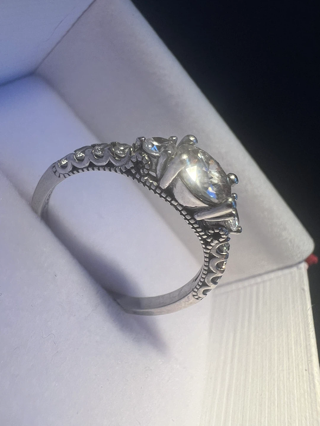 925 Sterling Silver Ring with moissanites - photo 3