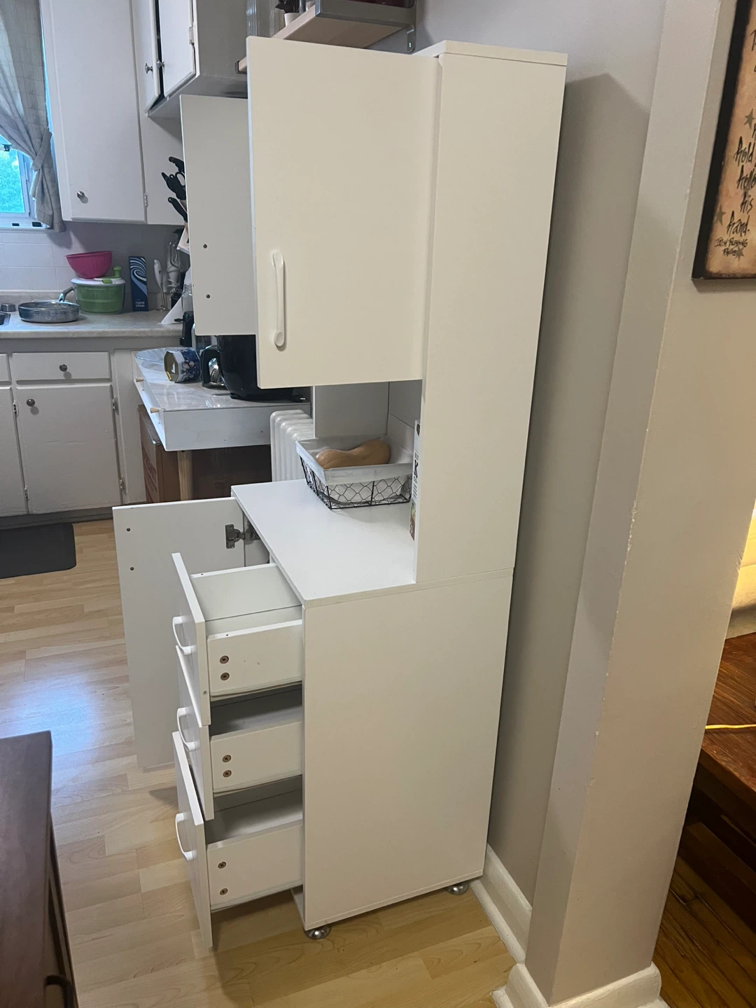 HomCom Kitchen Microwave & Pantry