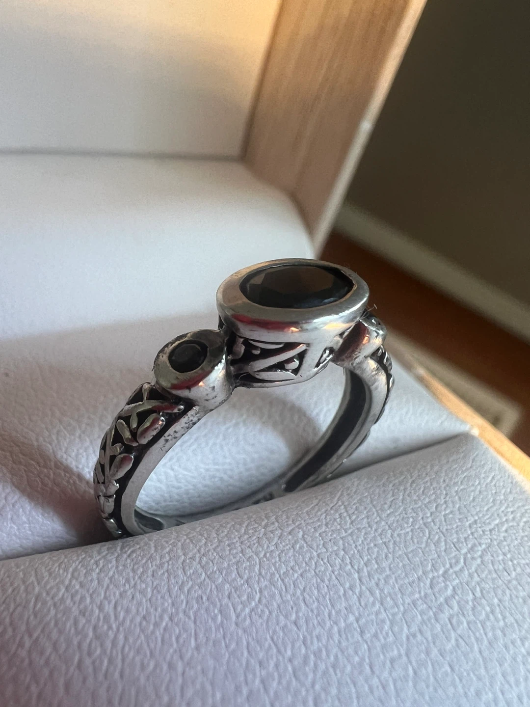 Sterling Silver Ring with smoky topaz Stone - photo 2