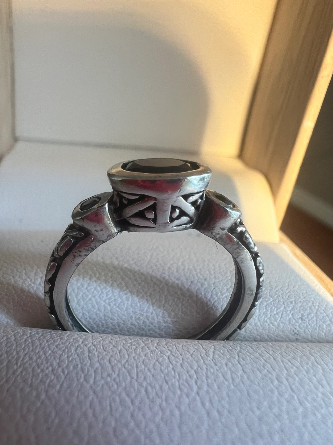 Sterling Silver Ring with smoky topaz Stone - photo 3