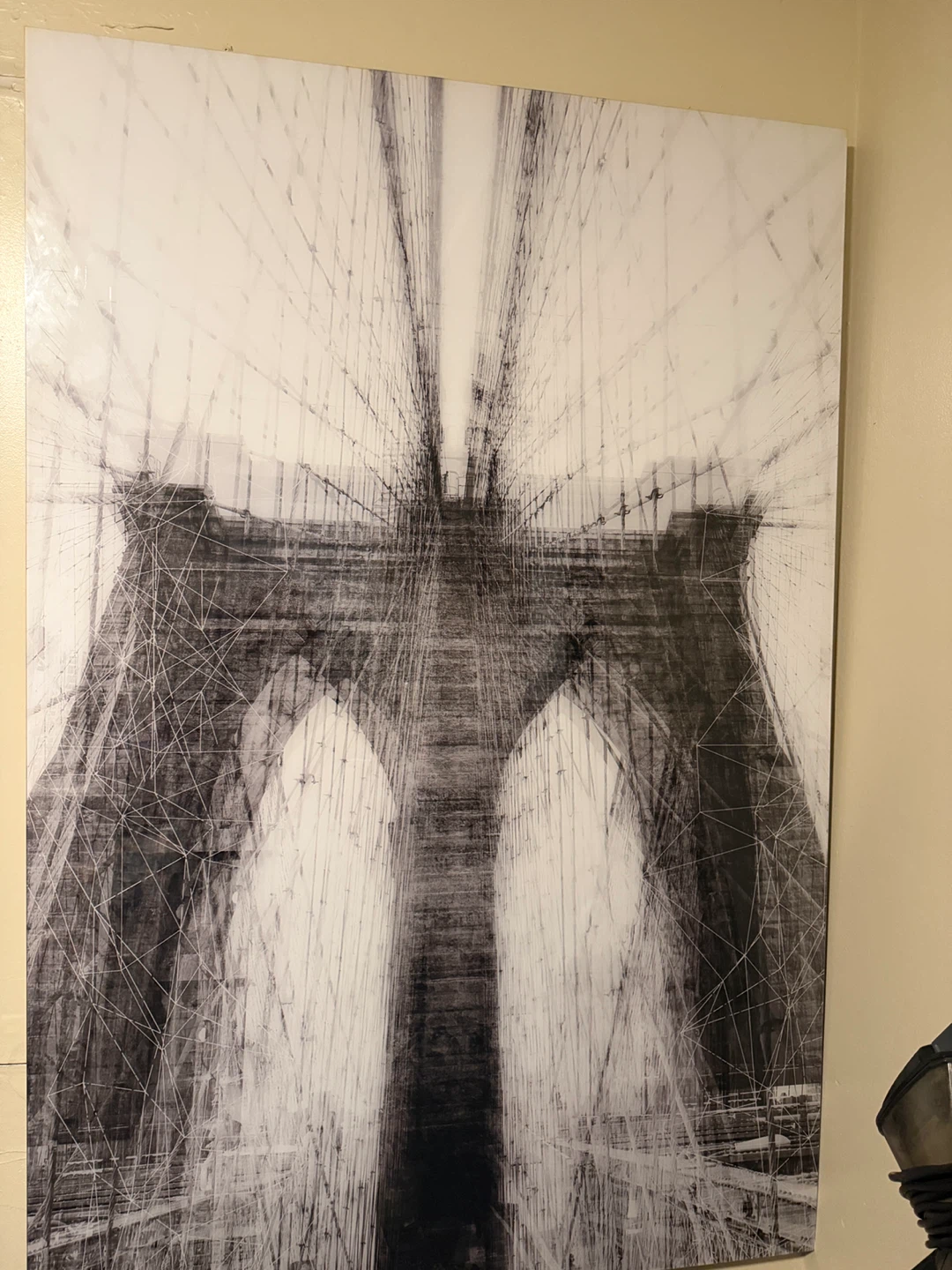 Black and White Brooklyn Bridge Wall Art