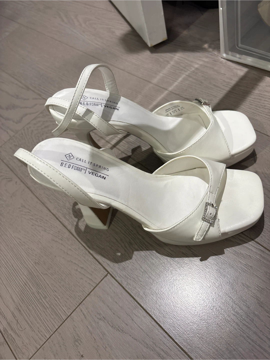 Call It Spring White Block Heel Sandals - photo 2