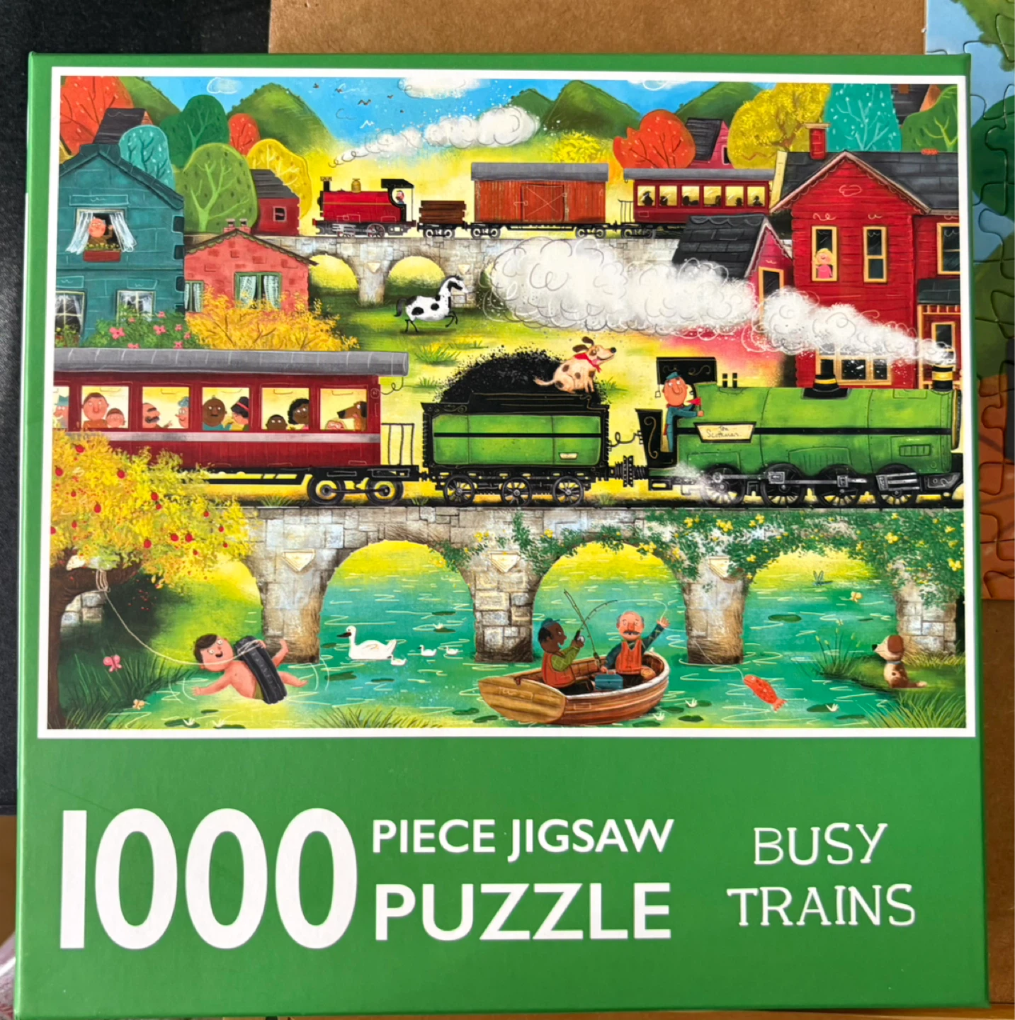 1000 piece jigsaw puzzle “Busy Trains”