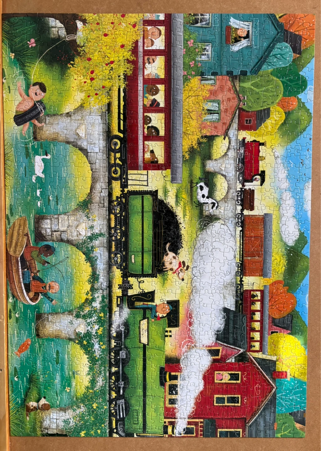 1000 piece jigsaw puzzle “Busy Trains” - photo 2