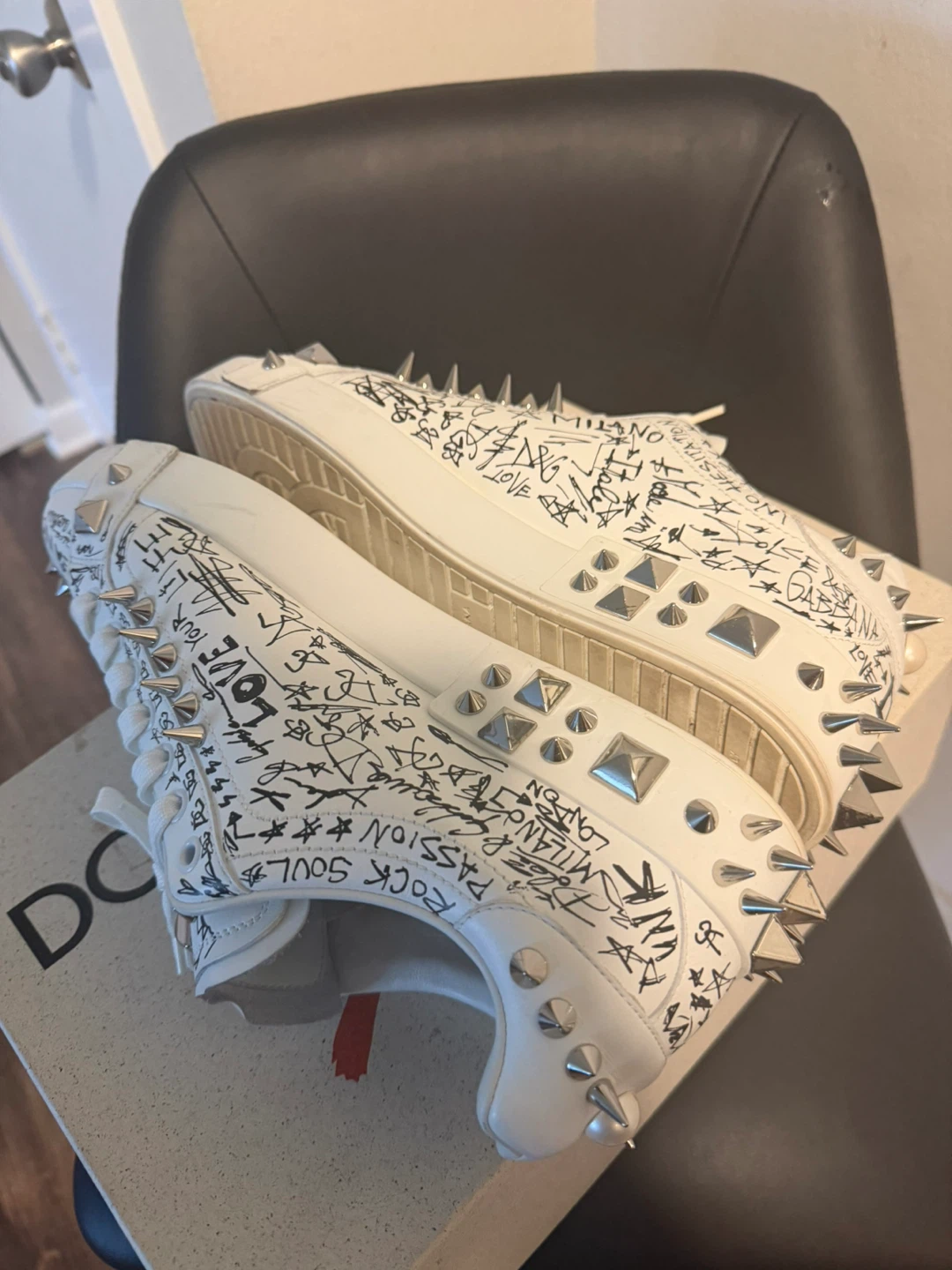 Dolce & Gabbana Calfskin Sneakers with Studs - photo 4