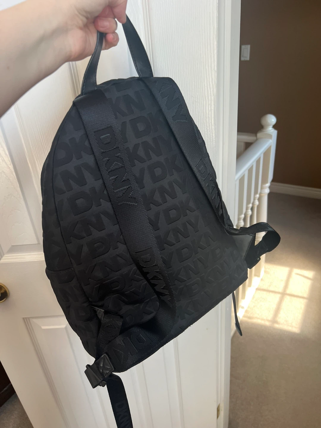 DKNY Black All-Over Logo Backpack - photo 3