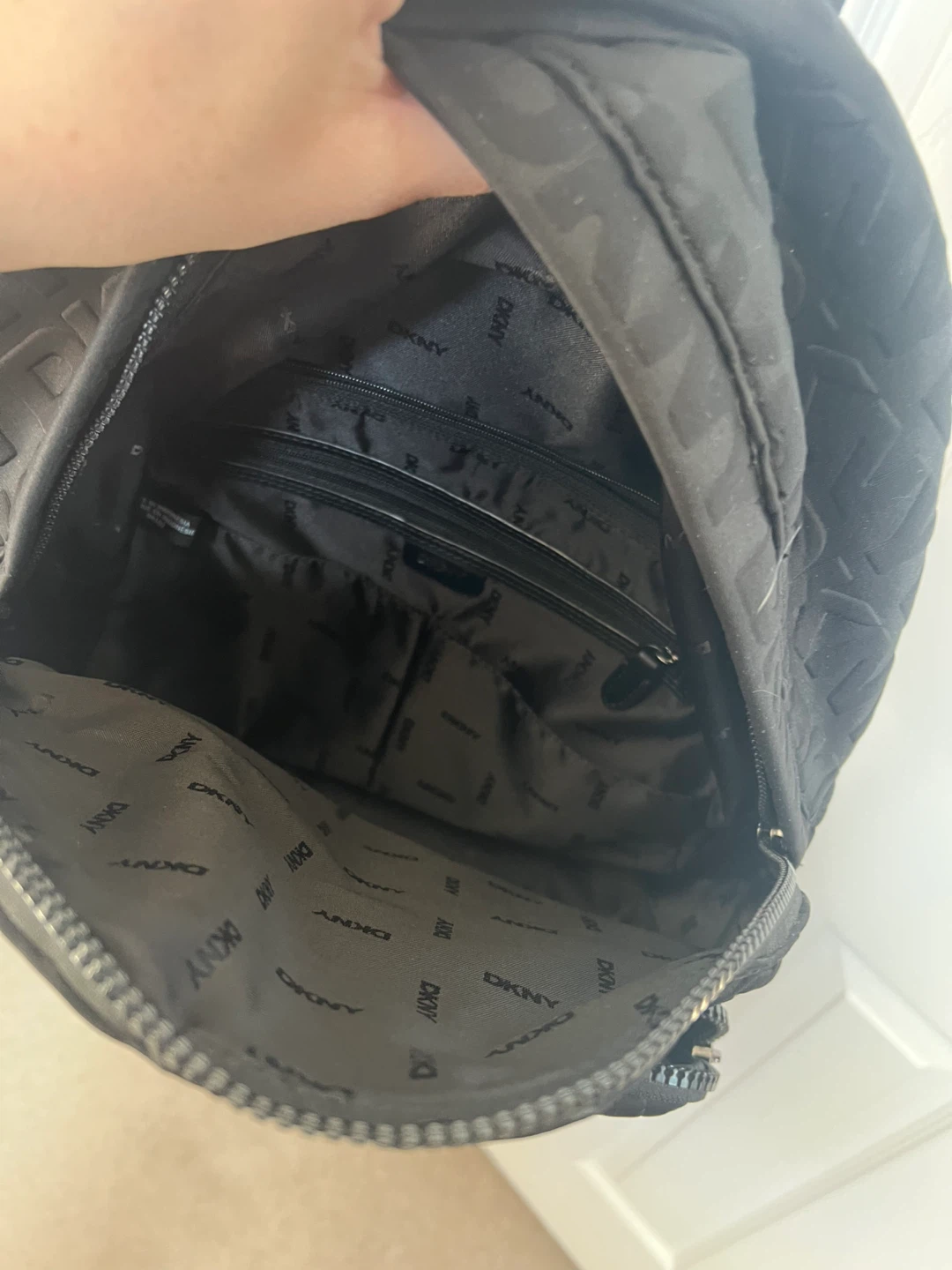 DKNY Black All-Over Logo Backpack - photo 4