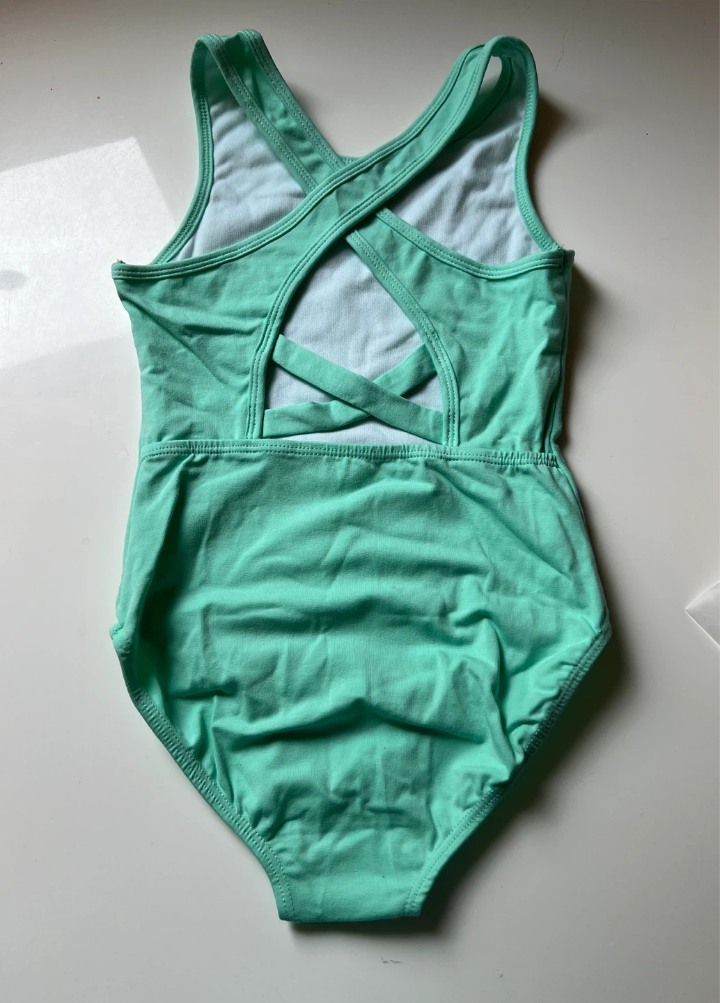 Girls' Mint Green Leotard for dance or swimwear. - photo 2