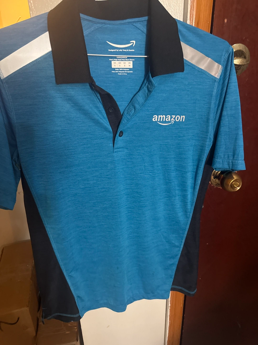 Amazon Men's High Heat Polo Shirt Size S