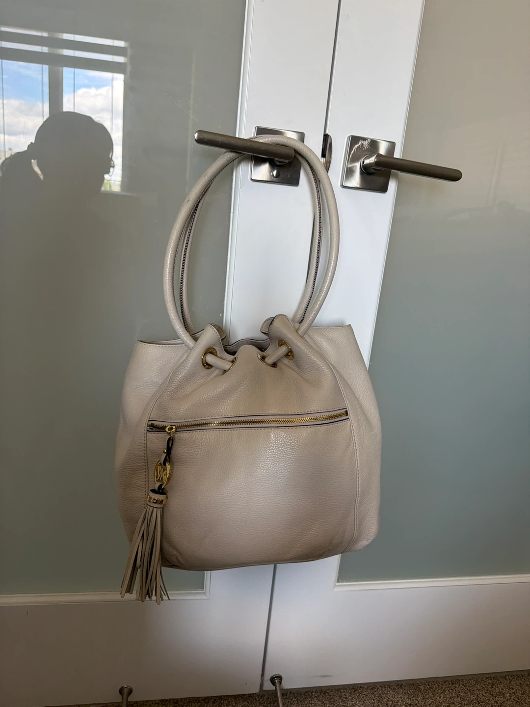 Michael Kors Leather Bucket Bag Atlantic