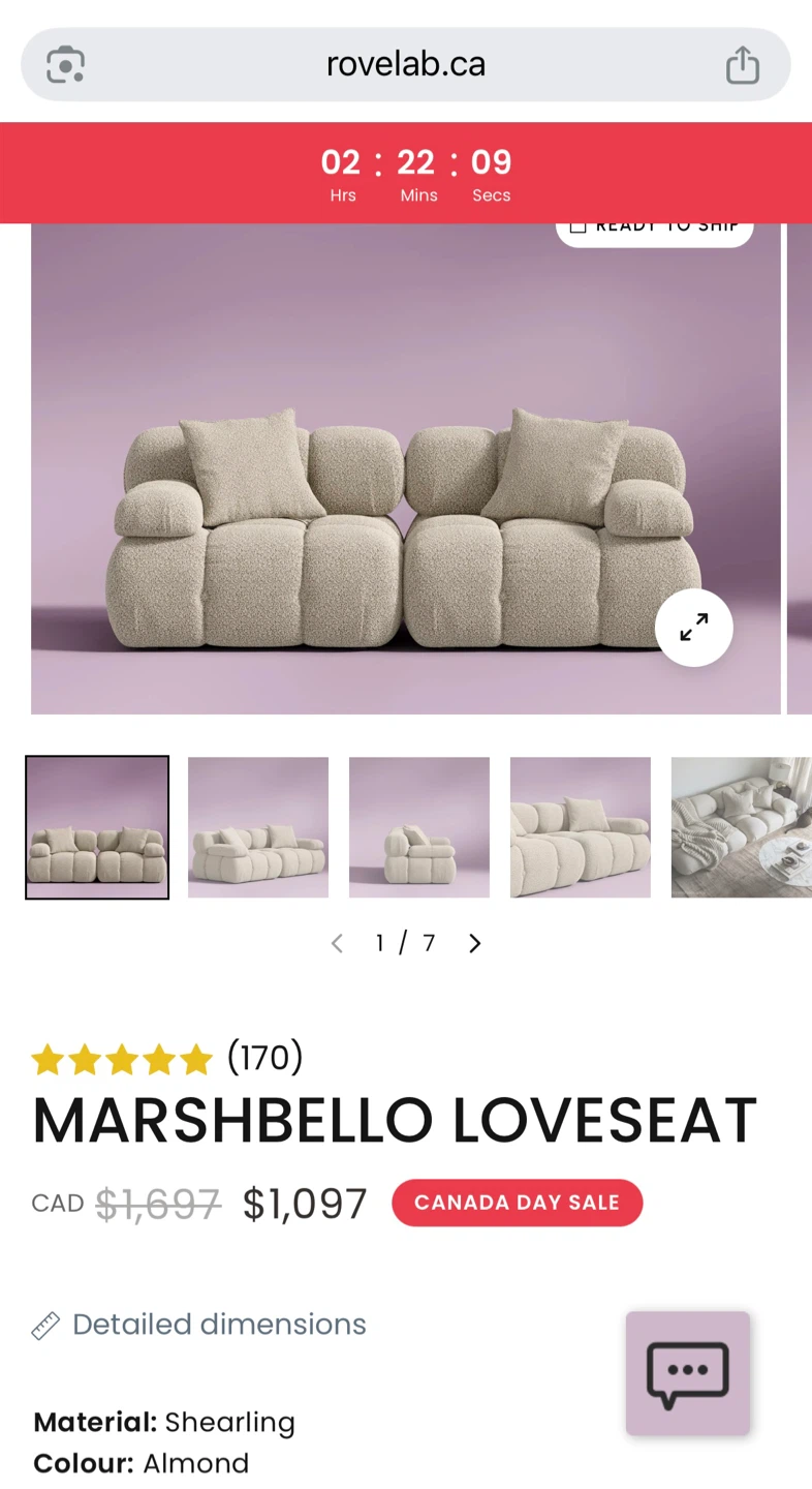 Marshbello Loveseat by Rove Lab
