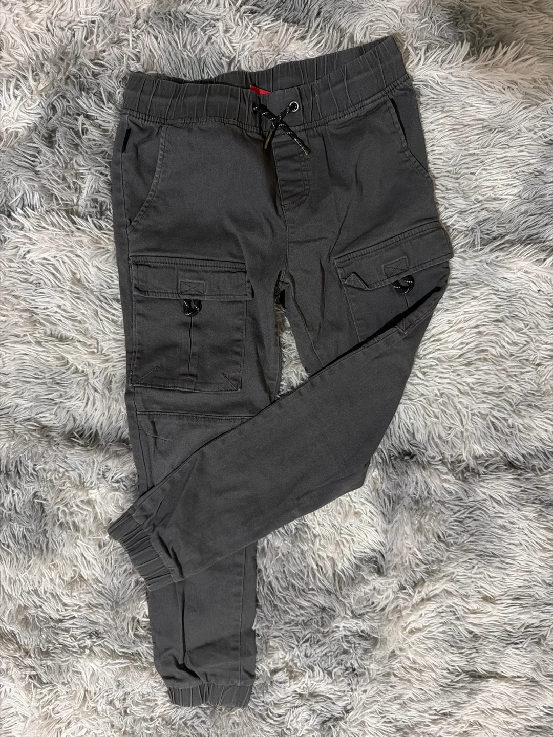 Men's Gray Cargo Jogger Pants