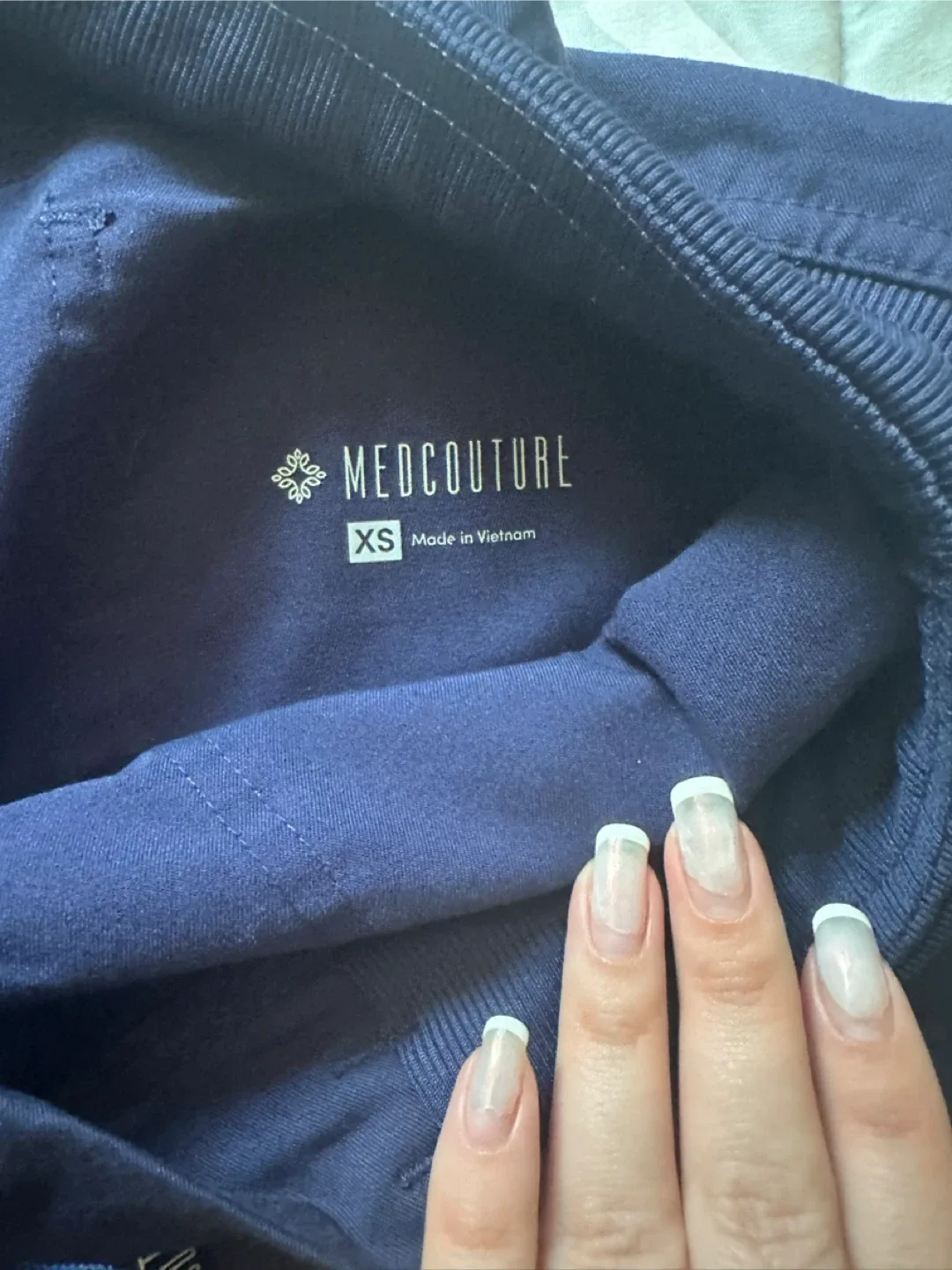 MedCouture Navy Blue Scrub Top & Pants Set
