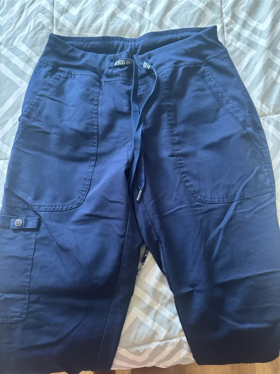 MedCouture Navy Blue Scrub Top & Pants Set - photo 2
