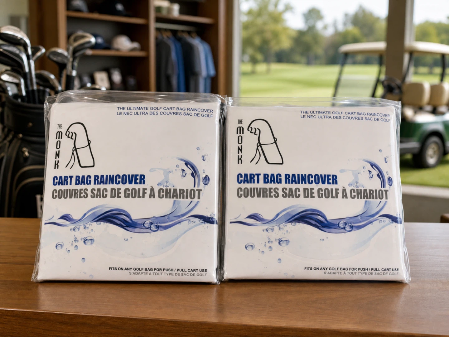 The Monk Cart Bag Raincover 2 of them