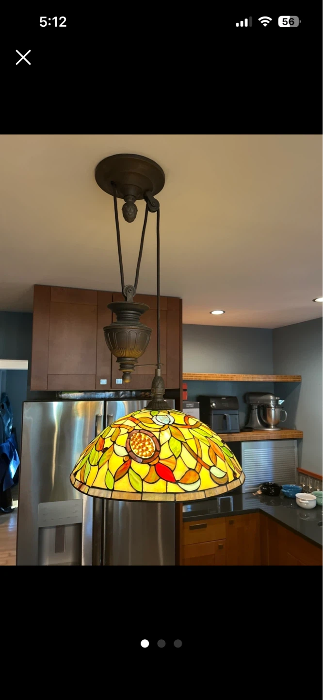 Stained Glass Pendant Light Fixture