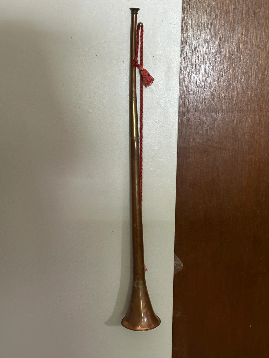Antique copper lur/coach horn 33.25” long