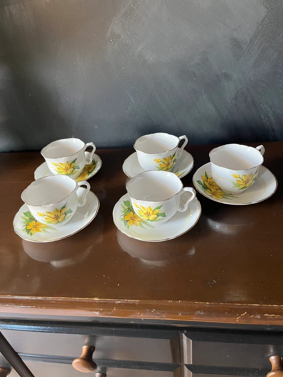 Vintage Crown Floral Teacups and Saucers $10 each