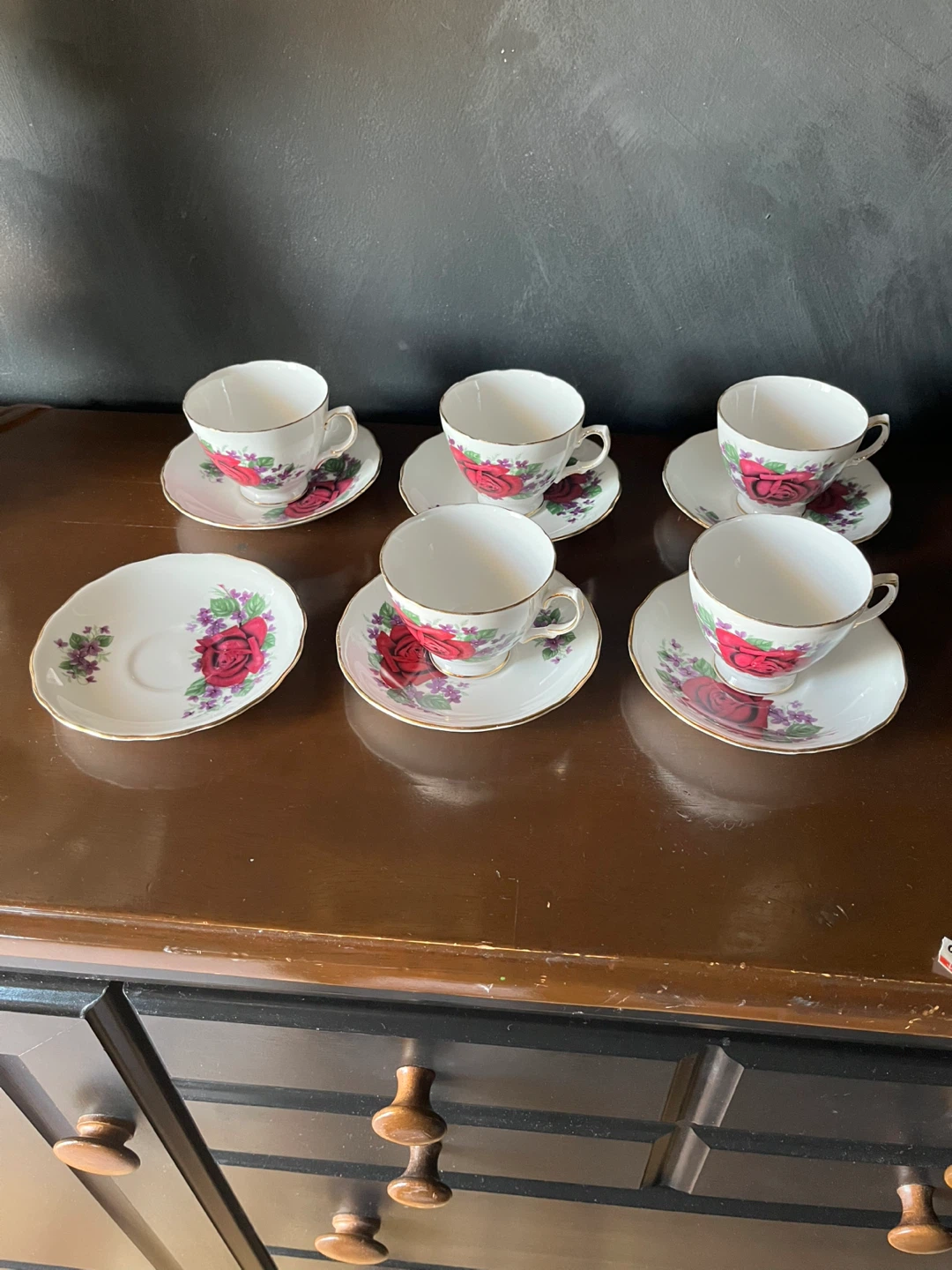 Vintage Royal Vale Bone China  tea cup and Saucer $10 each