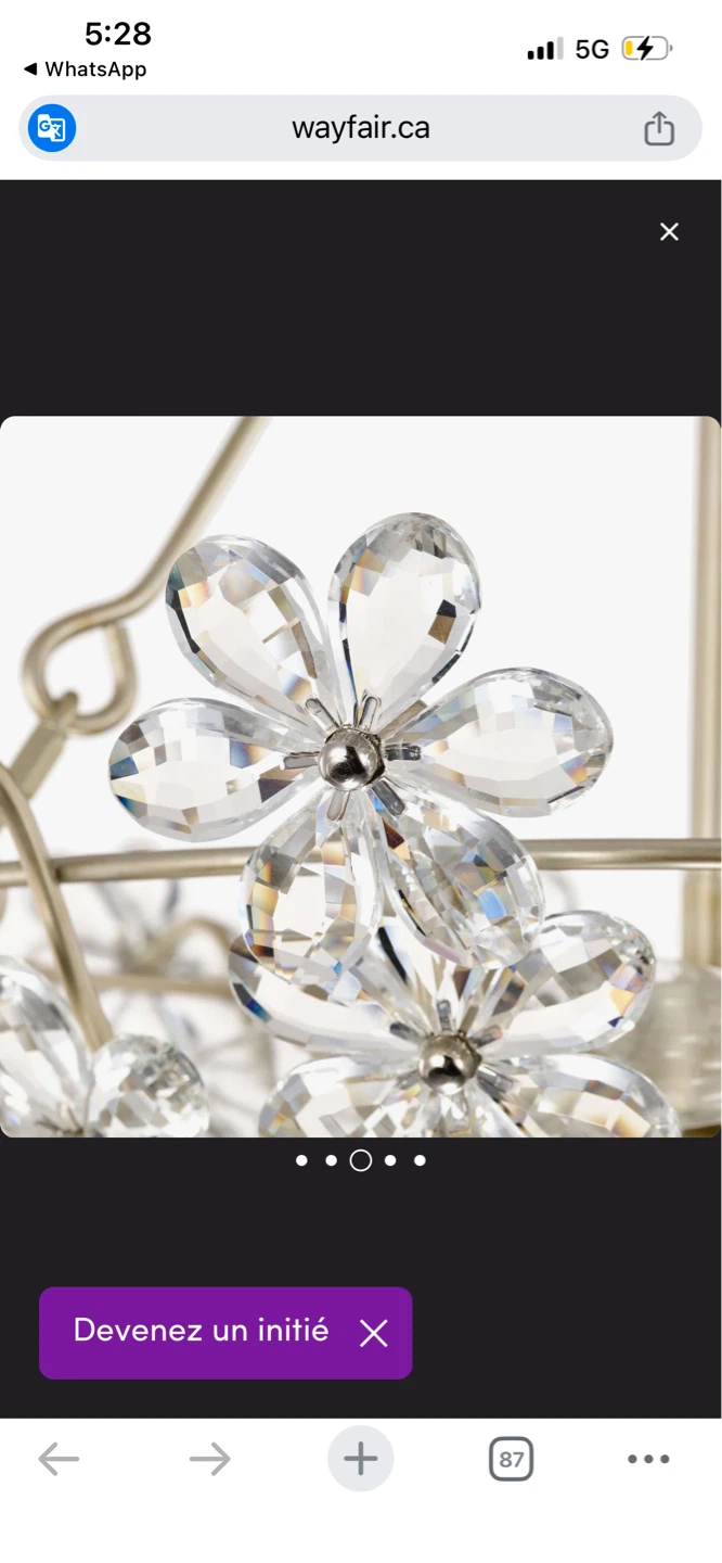 New Rosa Glam 3-Light Crystal Chandelier - photo 5