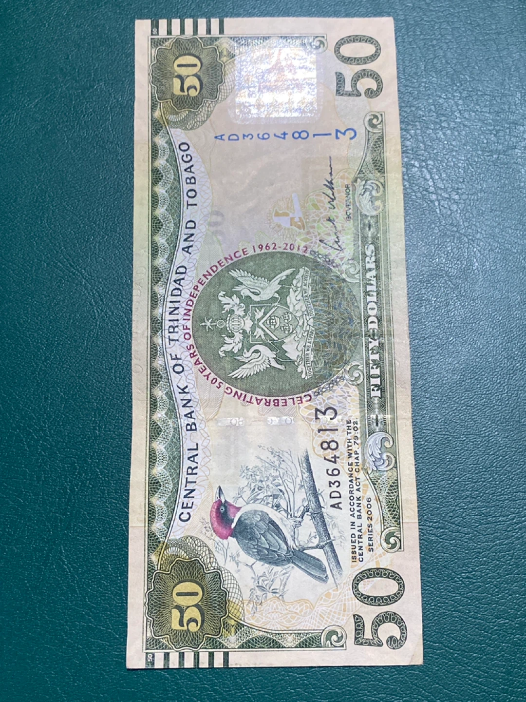 Trinidad and Tobago 50 Dollar Bill