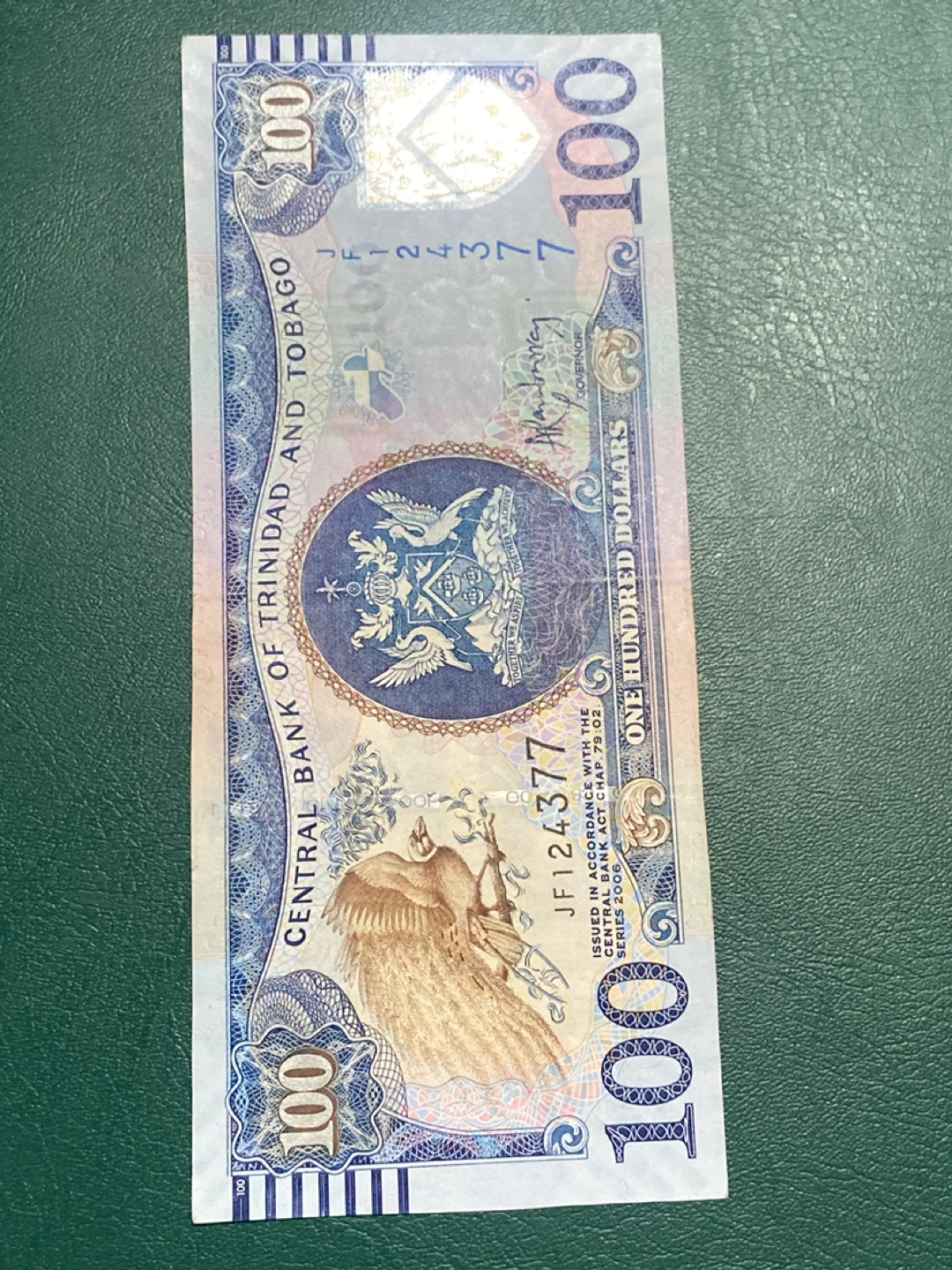 Trinidad and Tobago 100 Dollar Banknote