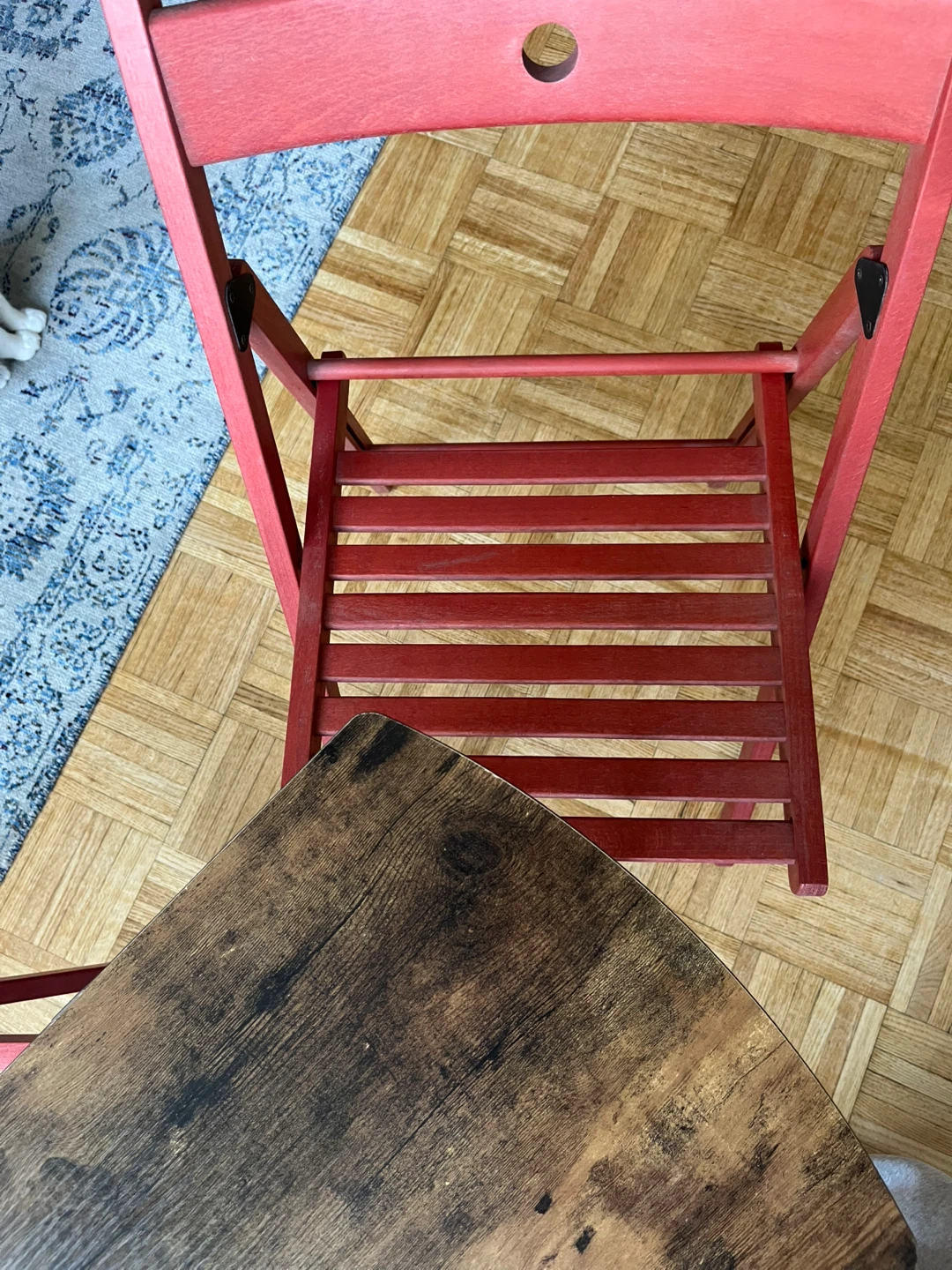Wooden coffee table and beech wood Terje chairs - photo 2