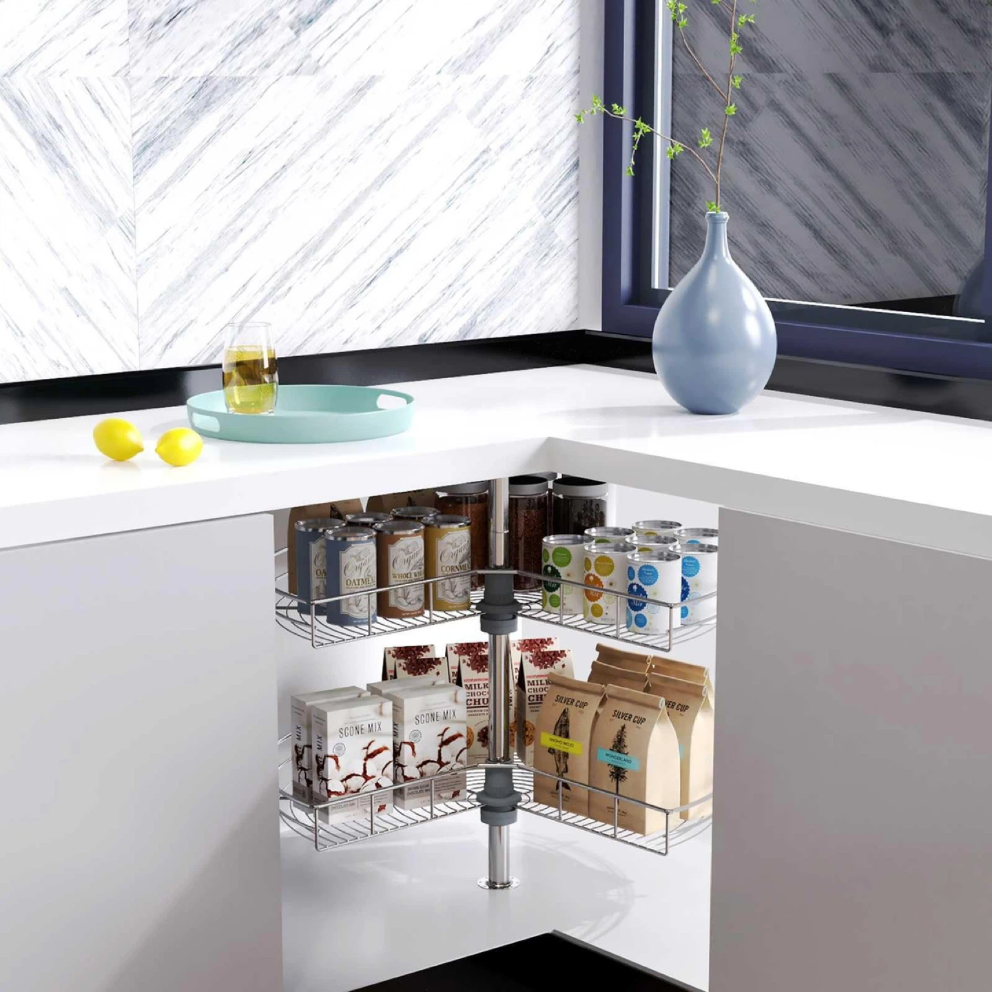 New Kitchen Corner Lazy Susan Shelving Unit - photo 4