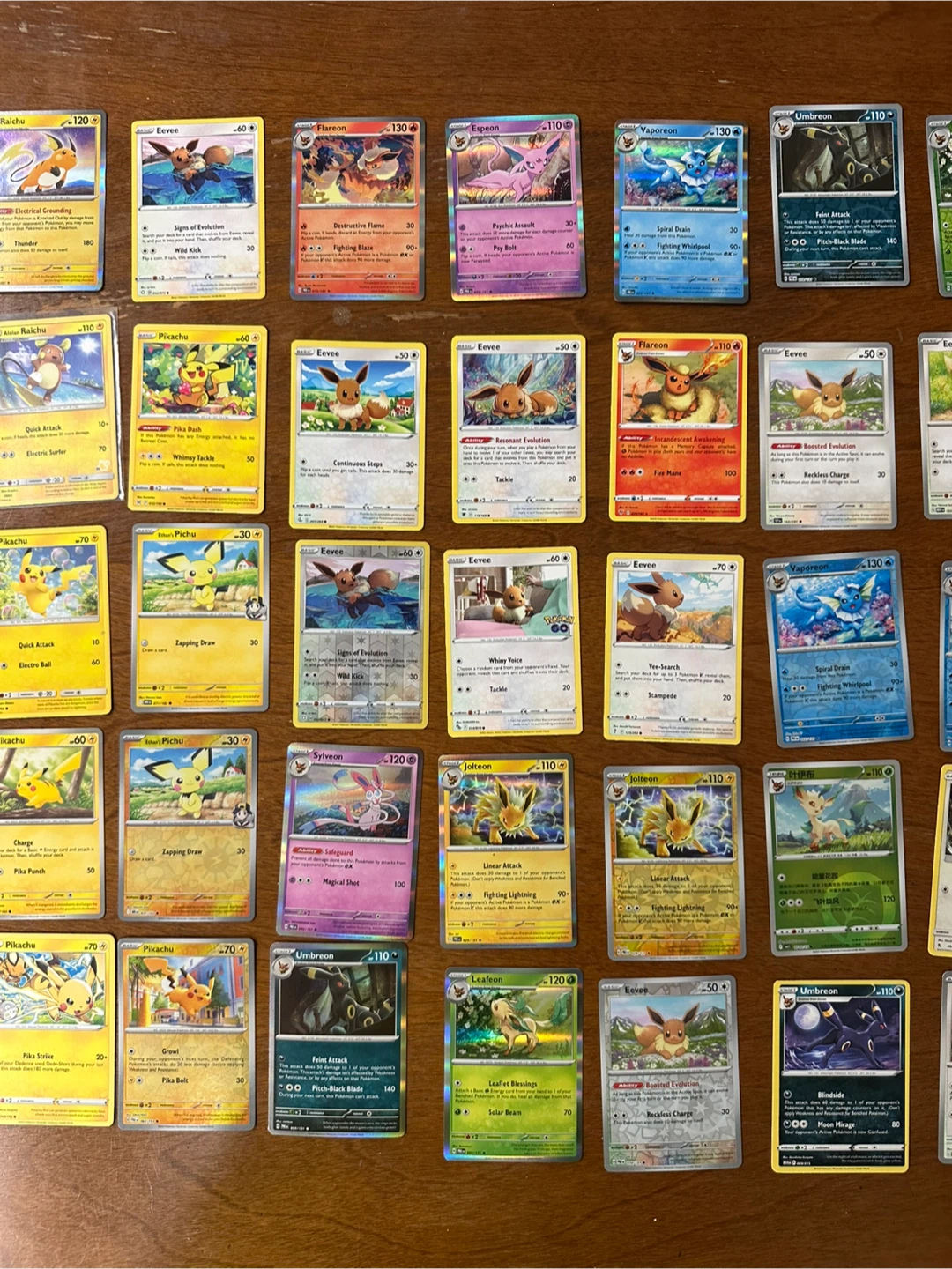 50 Eevee and Pikachu Cards - photo 3