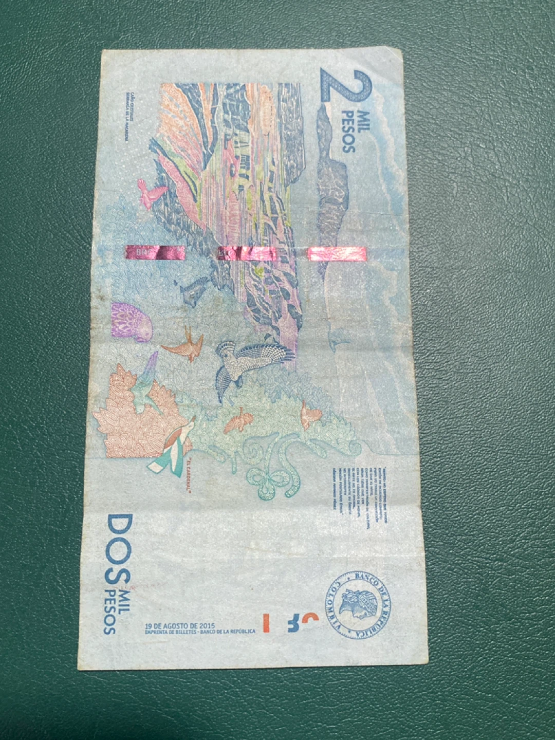 2000 Colombian Pesos Banknote - photo 2