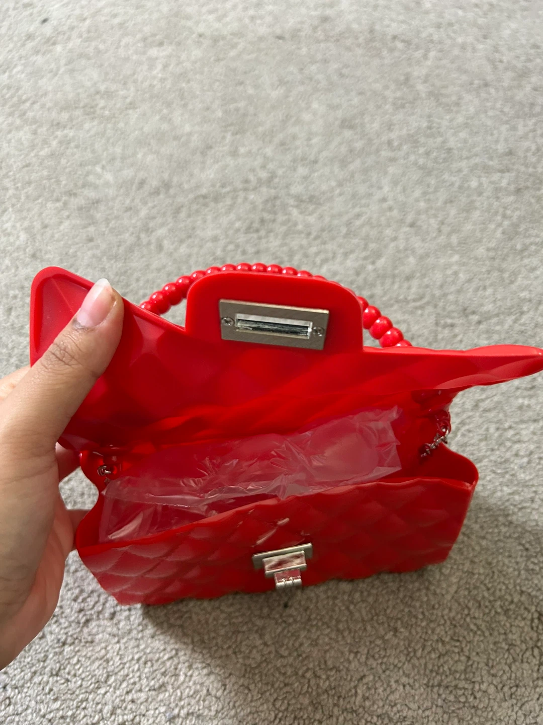Red Jelly Handbag Purse and a Yellow purse - photo 3