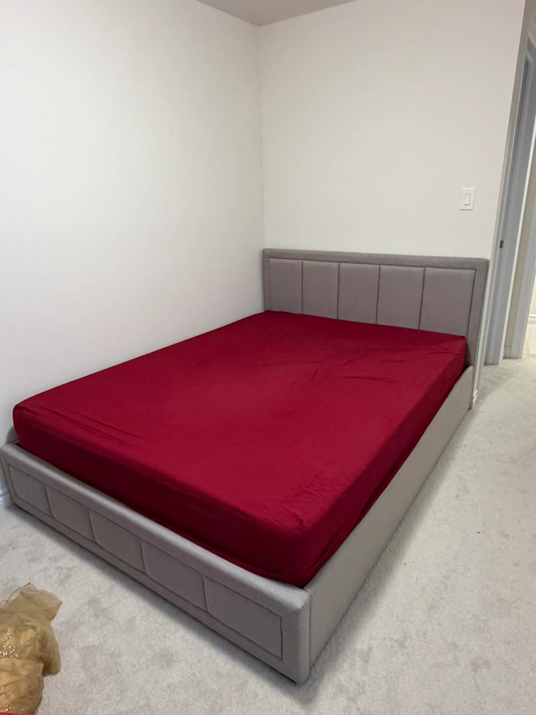 Upholstered Platform Bed Frame with Storage