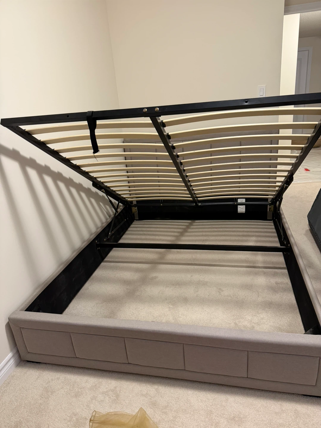 Upholstered Platform Bed Frame with Storage - photo 2