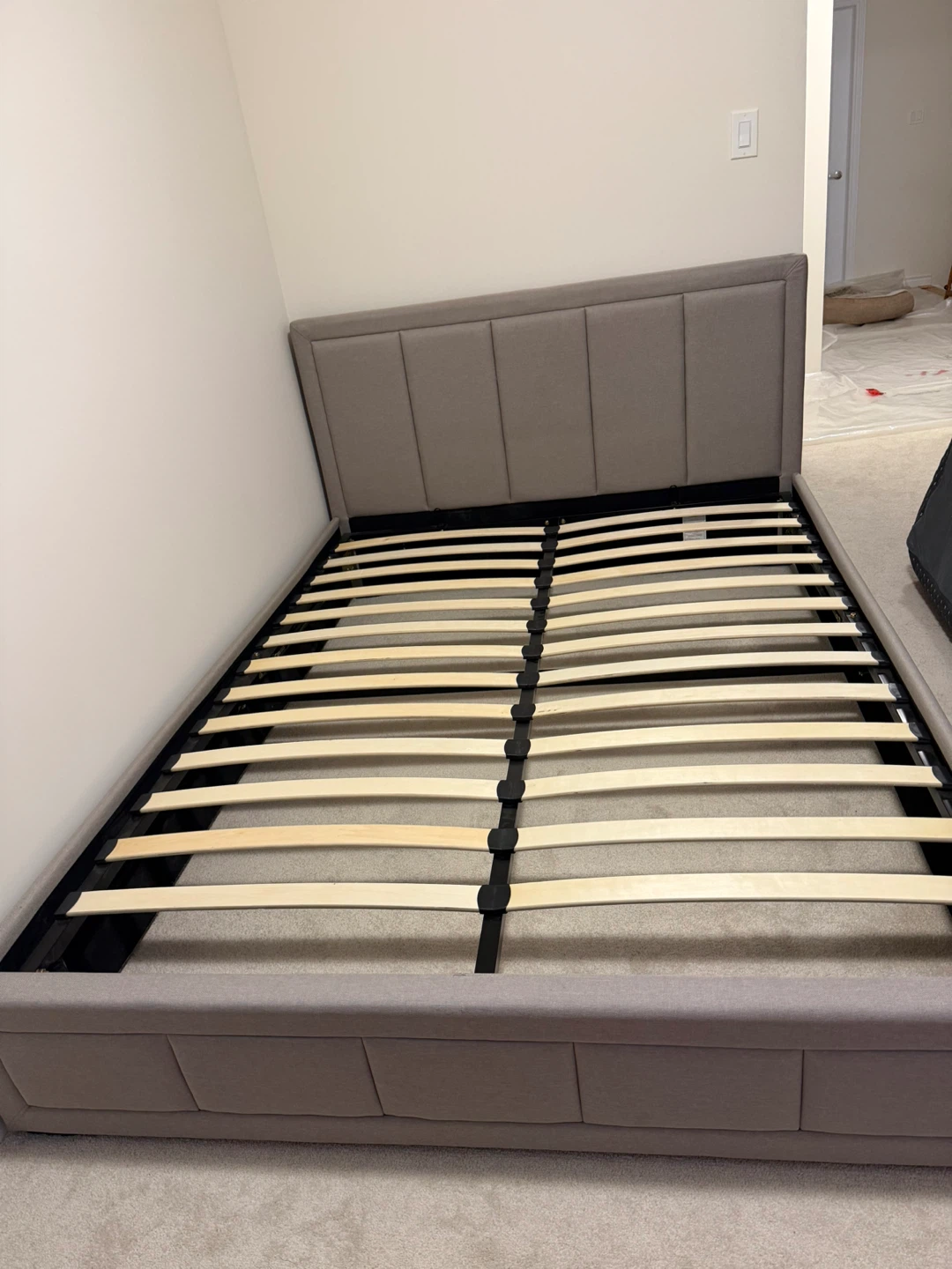 Upholstered Platform Bed Frame with Storage - photo 3
